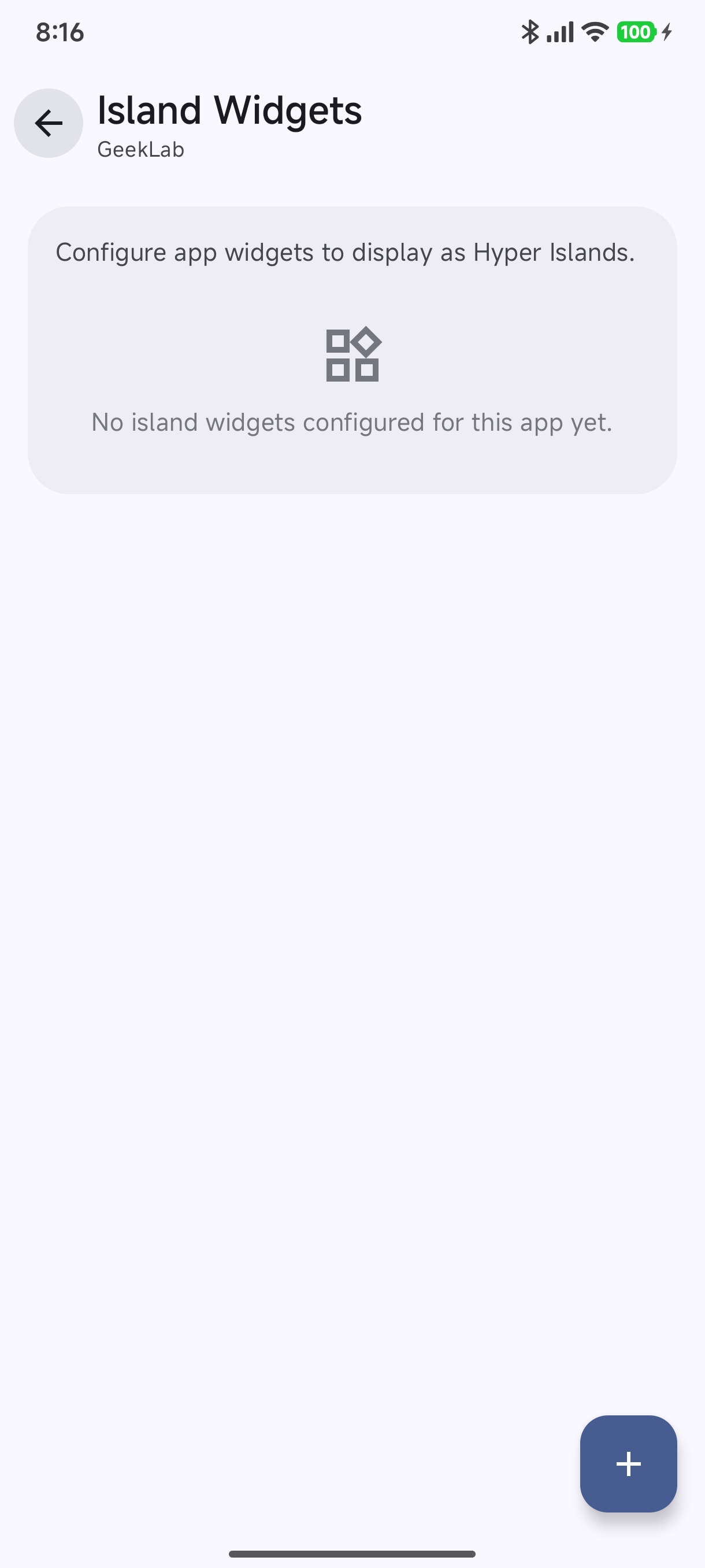 Island Widgets Configuration