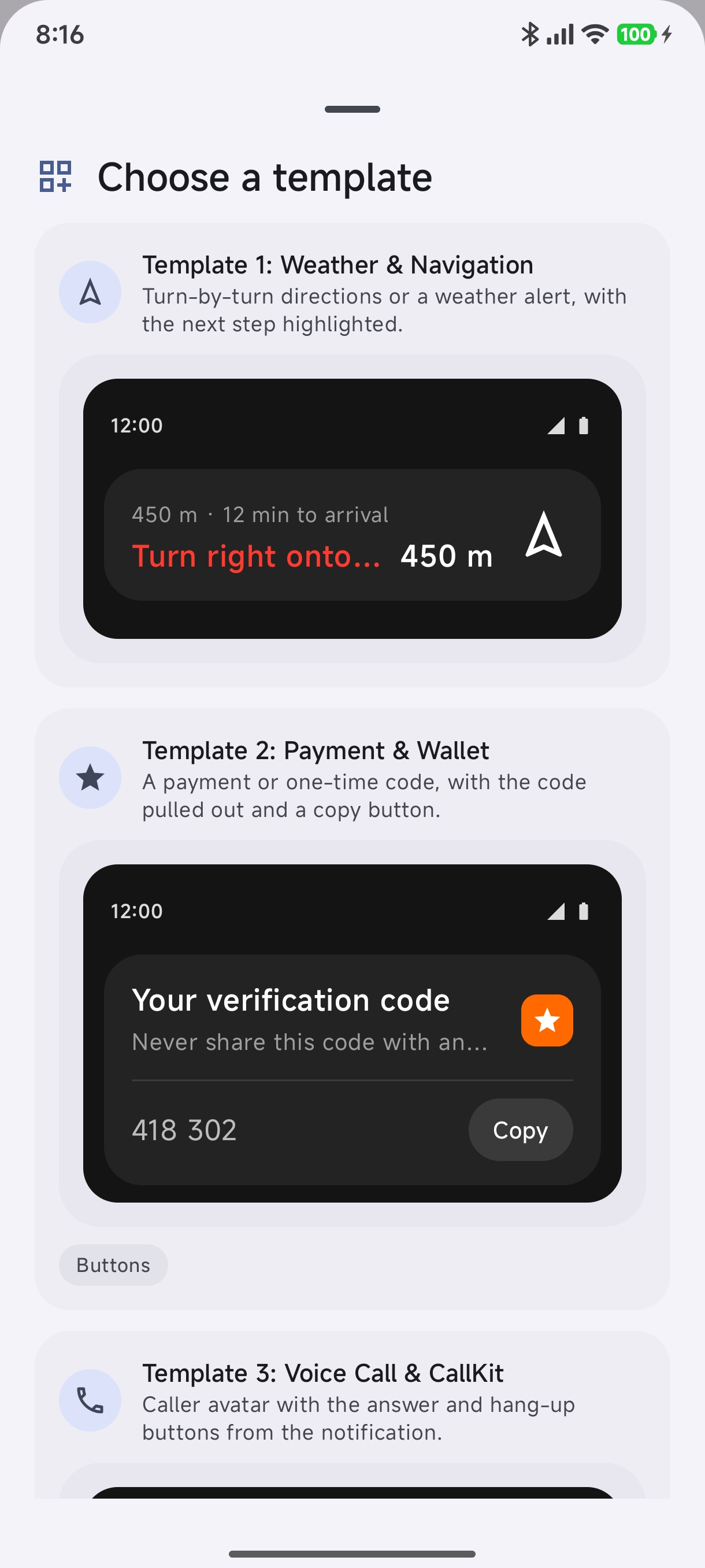 Select Template Picker