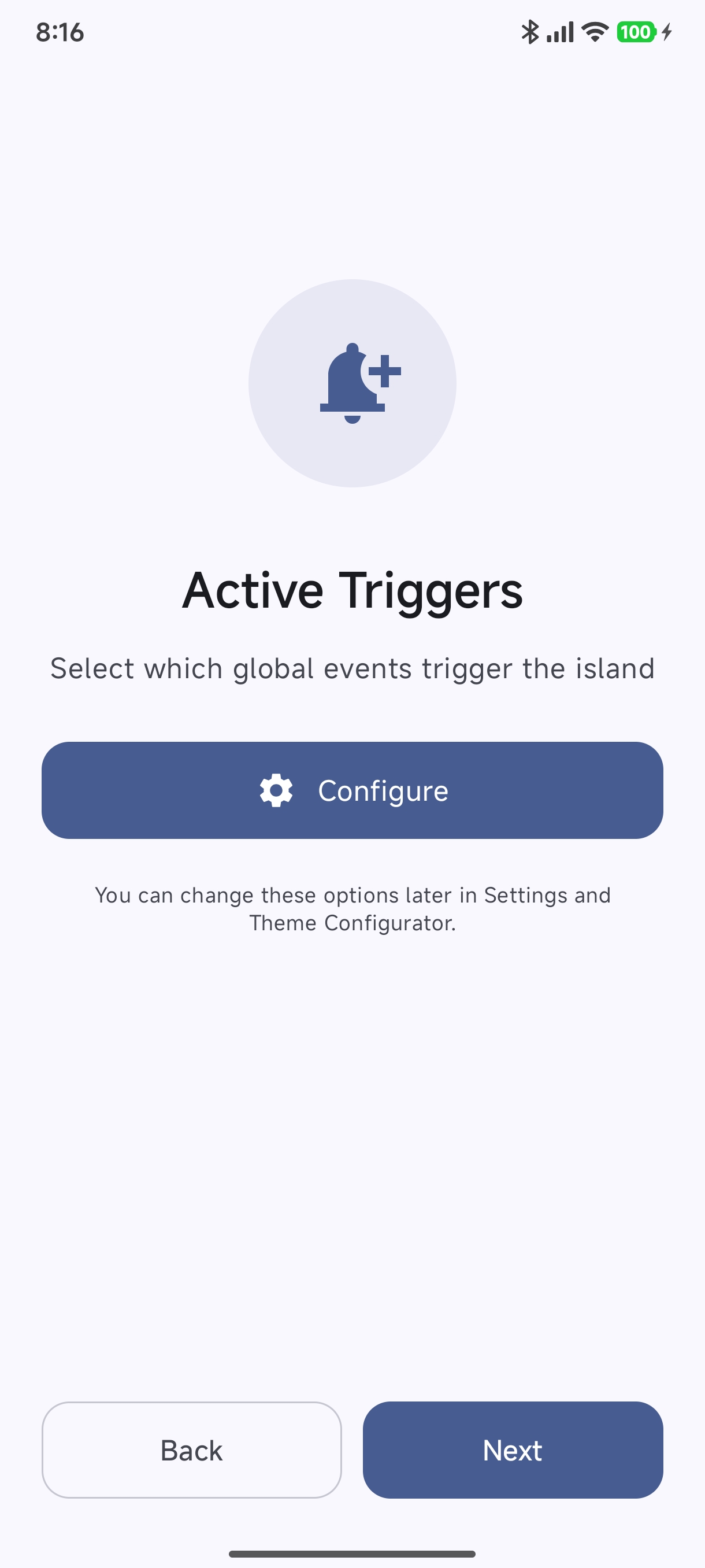 Active Triggers Setup