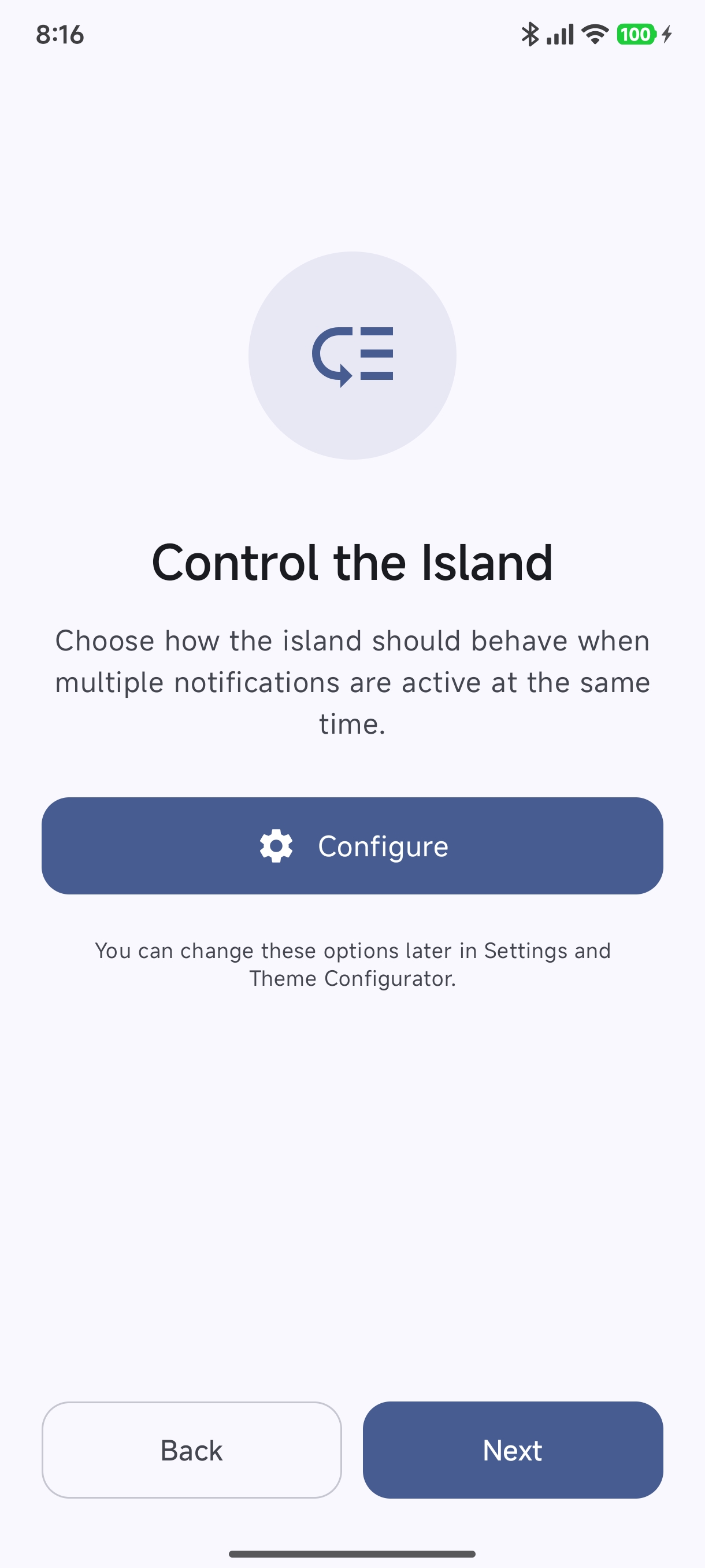 Control the Island Screen