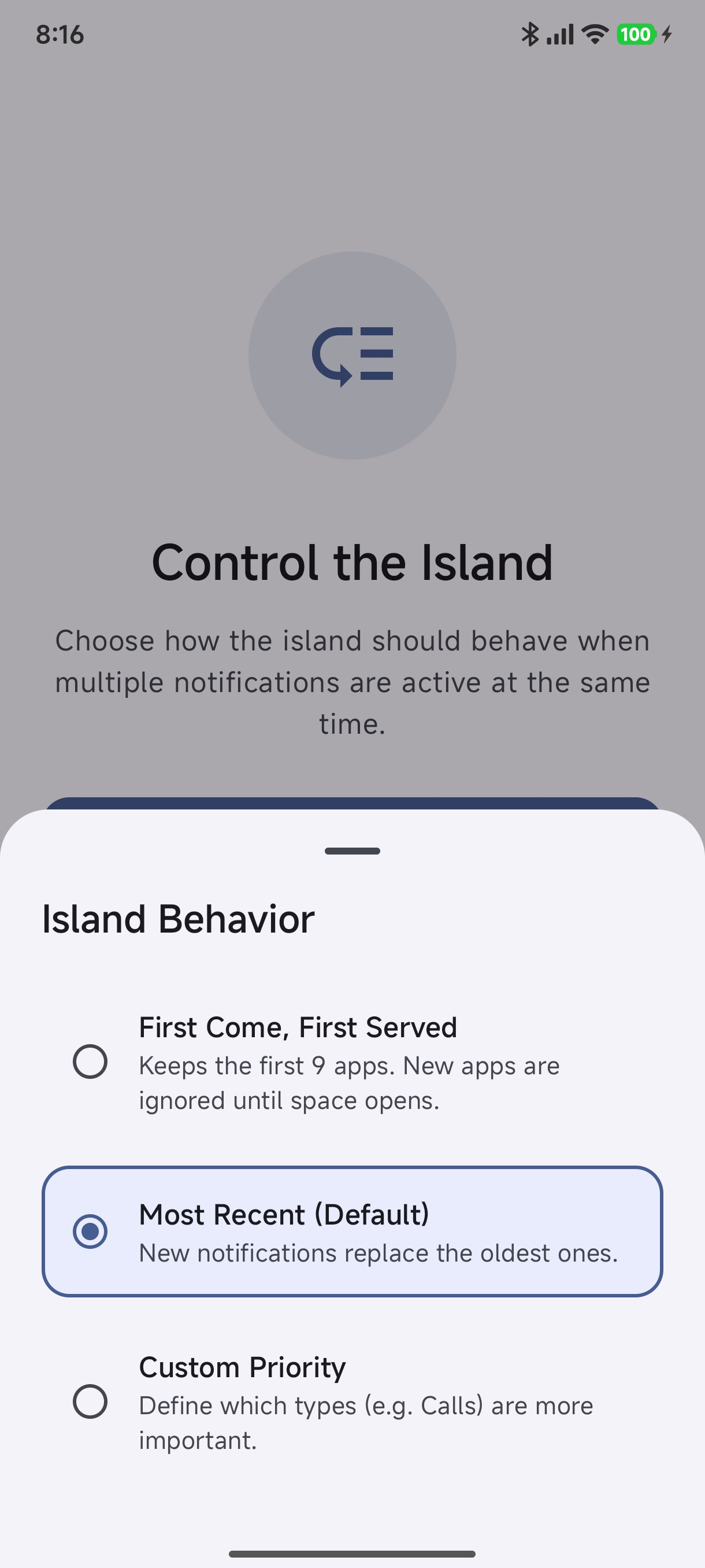 Island Behavior Queue Sheet