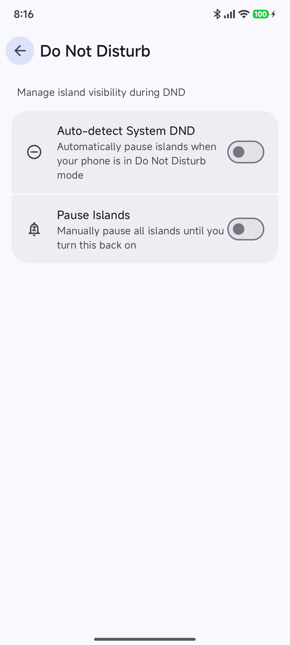 Do Not Disturb Settings