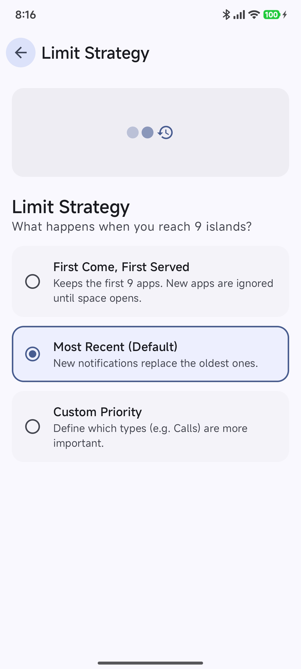 Limit Strategy Selection