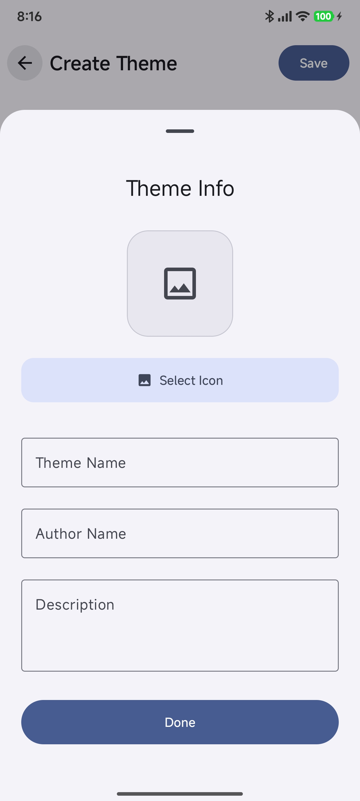 Theme Info & Metadata Sheet