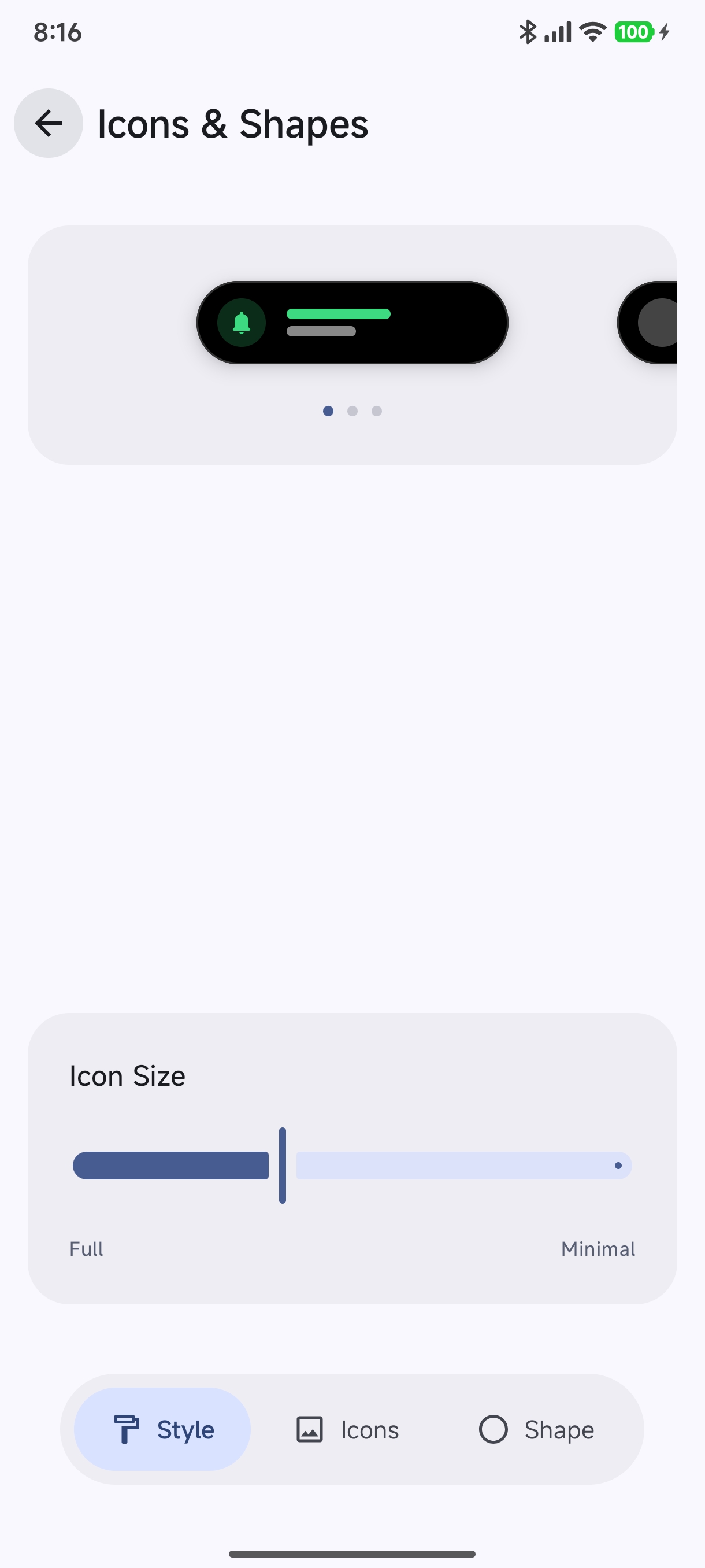 Icon Size & Proportions