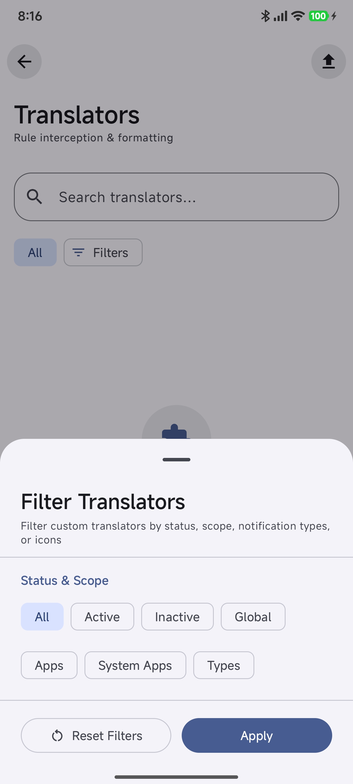 Filter Translators Sheet