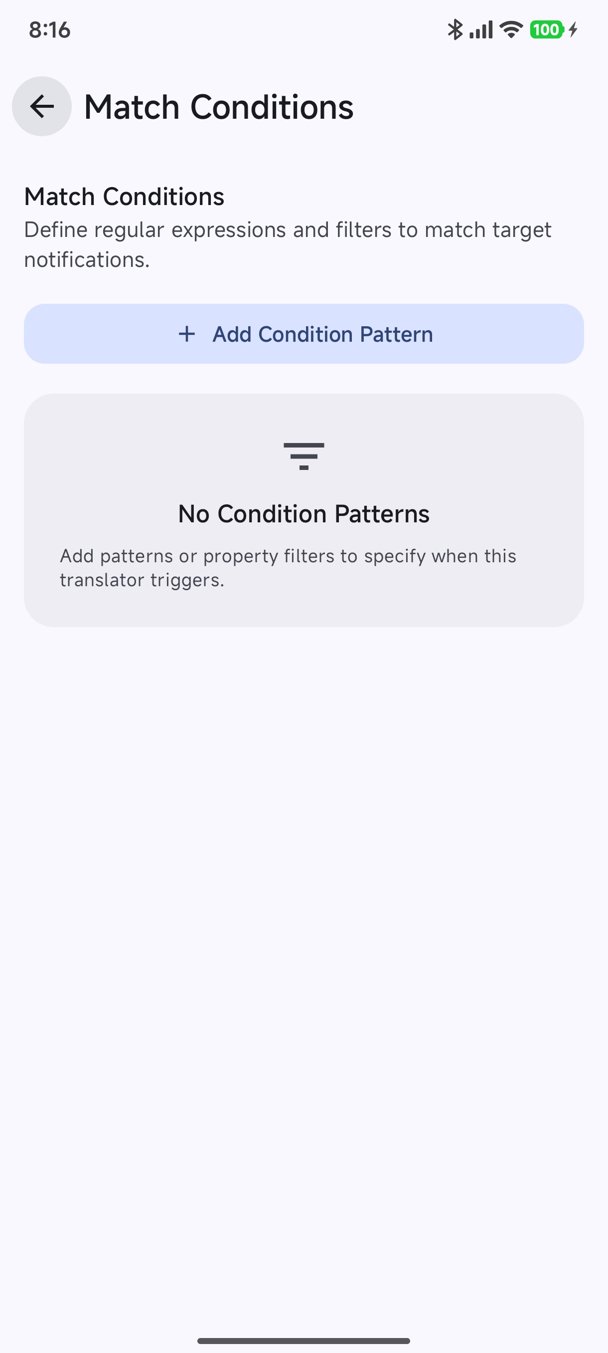 Match Conditions Overview