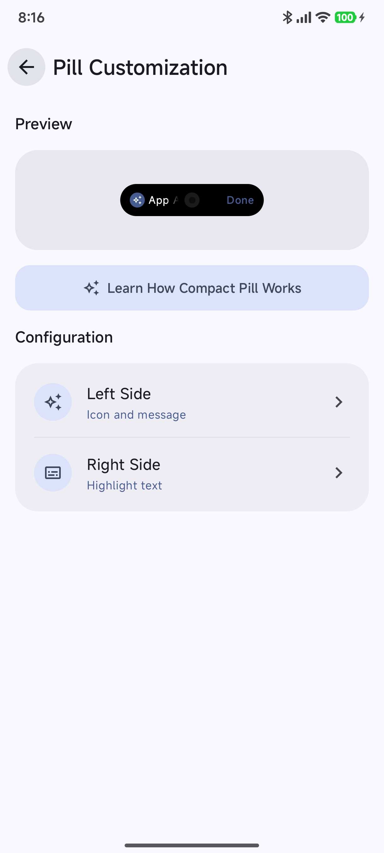 Pill Customization Overview