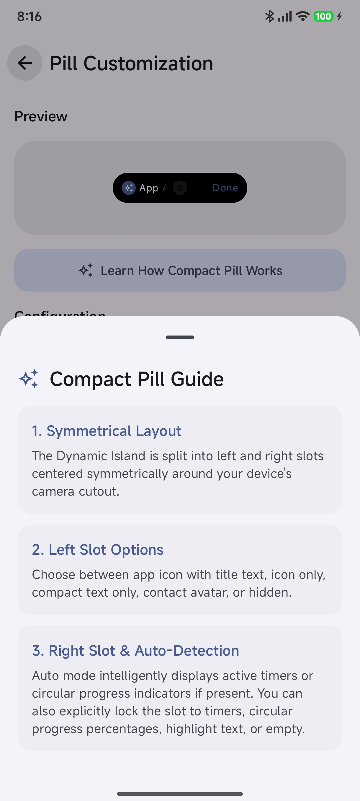 Compact Pill Guide