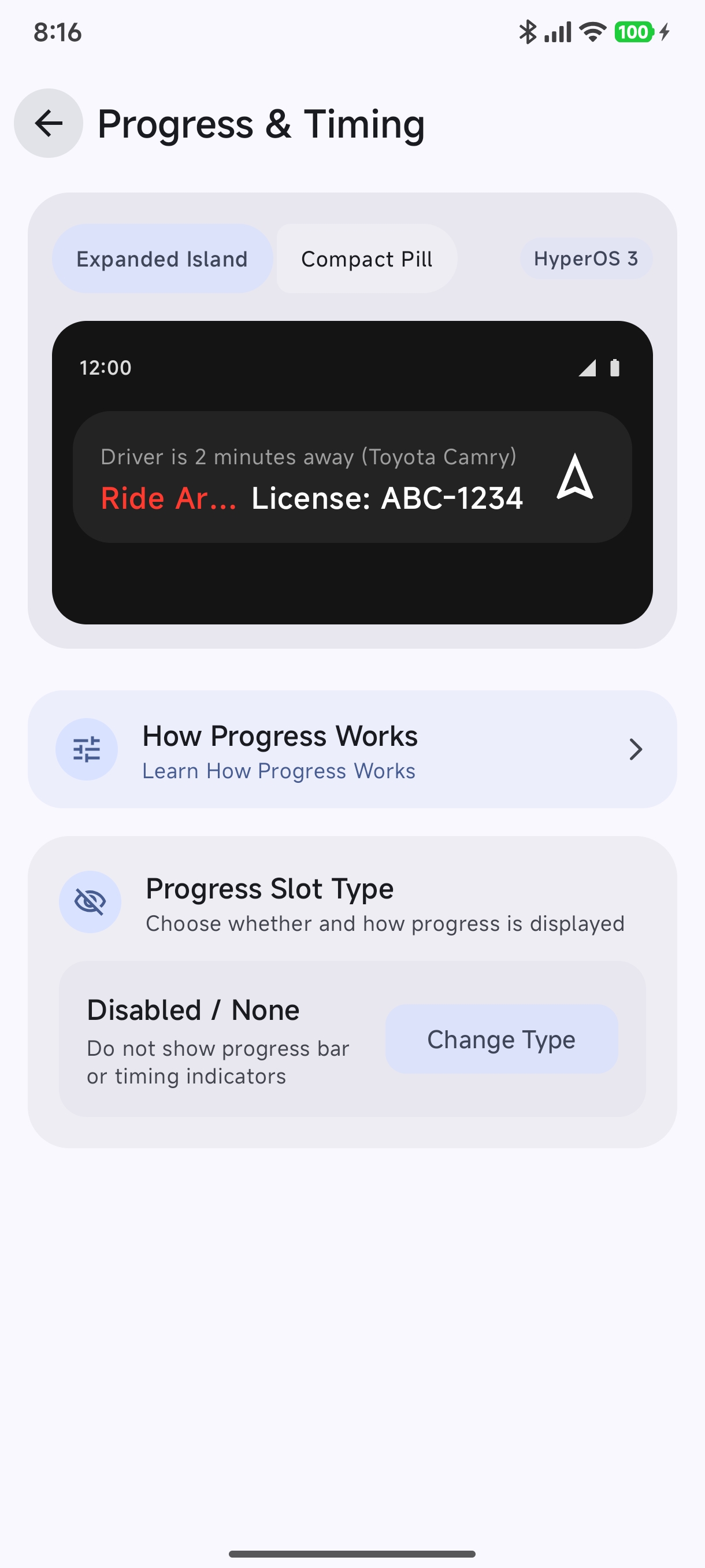 Progress & Timing Overview