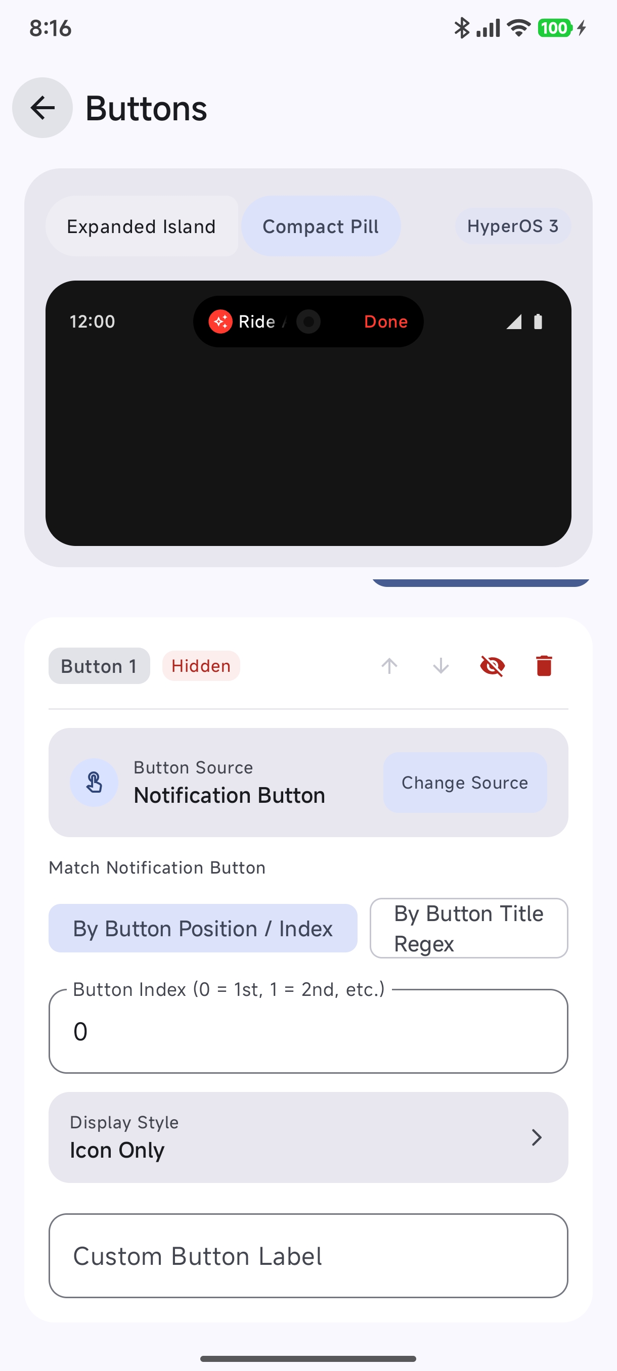 Button Slot Hidden Toggle